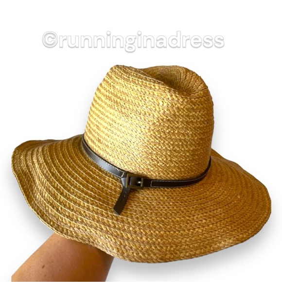 Nine West Packable Wire Brim Straw Sun Hat - Picture 7 of 10